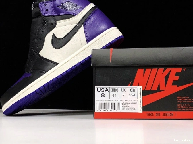 Air Jordan Purple Court 1 555088-501 0706